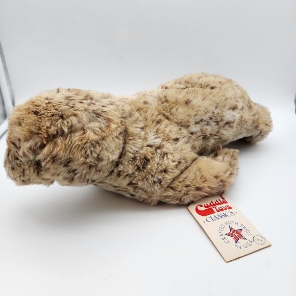 Douglas Brown Spotted Seal Plush 18" Made in USA 1986 Cuddle Toys Stuffed Animal - Picture 2 of 9